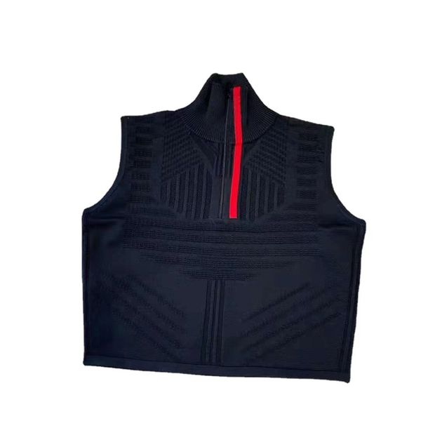 women sweater clothes woman designer crop fashion wool knits tees lapel collar zipper sleeveless ribbed knit tank lady slim sweaters half t, White
women sweater clothes woman designer crop fashion wool knits tees lapel collar zipper sleeveless ribbed knit tank lady slim sweaters half t, White