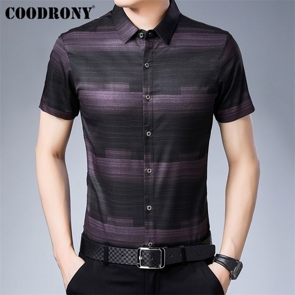 coodrony social business casual shirts camisa masculina summer cool short sleeve men shirt fashion striped shirt men s96025, White;black
coodrony social business casual shirts camisa masculina summer cool short sleeve men shirt fashion striped shirt men s96025, White;black