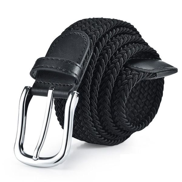 women men knitted silver black pin buckle belt woven canvas elastic braided stretch belts plain webbing strap 220411, Black;brown
women men knitted silver black pin buckle belt woven canvas elastic braided stretch belts plain webbing strap 220411, Black;brown
