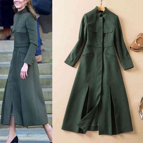 casual dresses princess kate's same british style women's dress in autumn and winter of standing collar long sleeve waist closed, Black;gray
casual dresses princess kate's same british style women's dress in autumn and winter of standing collar long sleeve waist closed, Black;gray