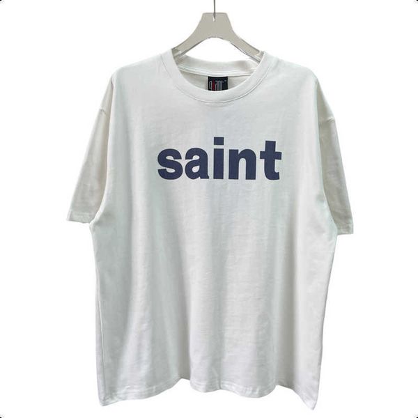 men's t-shirts saint lettered print used short sleeve high street loose casual men's and women's t-shirt, White;black
men's t-shirts saint lettered print used short sleeve high street loose casual men's and women's t-shirt, White;black