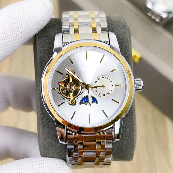 men watch automatic mechanical watch 42mm round bezel waterproof fashion business wristwatches montre de luxe, Slivery;brown
men watch automatic mechanical watch 42mm round bezel waterproof fashion business wristwatches montre de luxe, Slivery;brown