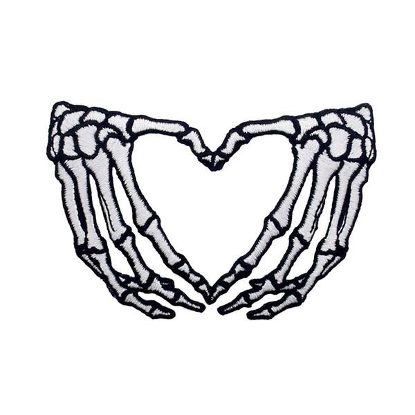 skull heart hands sewing notions embroidery patches iron on for clothing jacket shirts bags custom patch, Black
skull heart hands sewing notions embroidery patches iron on for clothing jacket shirts bags custom patch, Black