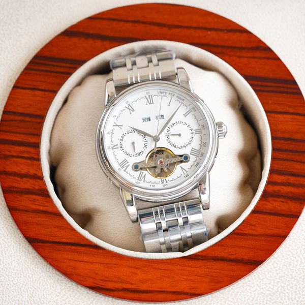 classic men watches automatic mechanical movement watches 42mm round dial fashion business wristwatch montre de luxe, Slivery;brown
classic men watches automatic mechanical movement watches 42mm round dial fashion business wristwatch montre de luxe, Slivery;brown