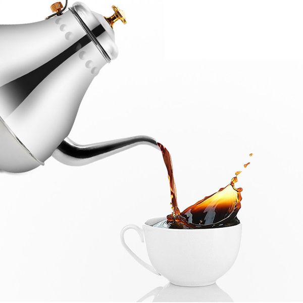 coffee pots gold silver stainless steel tea-pot gooseneck pour tea kettle filter strainer pot 6.5cm x 18cm 9.5cm 1.2l
coffee pots gold silver stainless steel tea-pot gooseneck pour tea kettle filter strainer pot 6.5cm x 18cm 9.5cm 1.2l