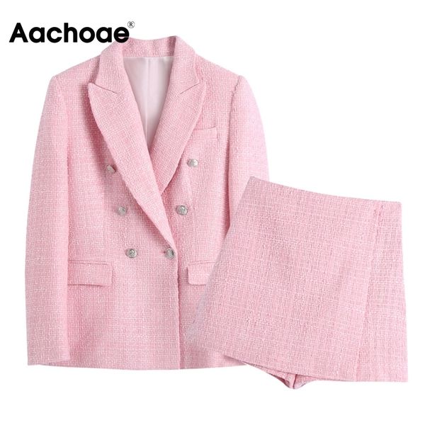 aachoae chic women pink tweed suit blazer sets double breasted blazer with high waist shorts office ladies outfits set 220318, White
aachoae chic women pink tweed suit blazer sets double breasted blazer with high waist shorts office ladies outfits set 220318, White