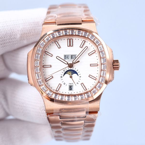 mens watch case with diamonds mechanical automatic watches sapphire waterproof 40mm business wristwatches montre, Slivery;brown
mens watch case with diamonds mechanical automatic watches sapphire waterproof 40mm business wristwatches montre, Slivery;brown