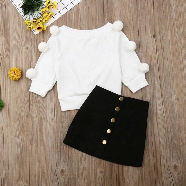 autumn winter clothes toddler set baby girls hairball knit button mini skirt warm outfits sets 1-6y, White
autumn winter clothes toddler set baby girls hairball knit button mini skirt warm outfits sets 1-6y, White
