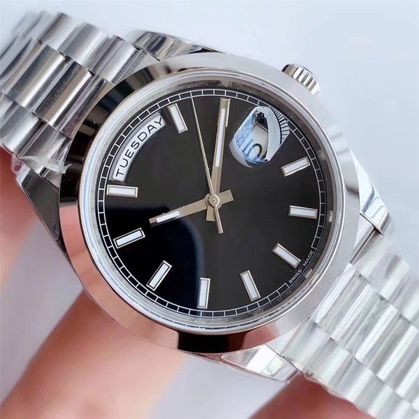 mens luxury watch automatic movement watches full stainless steel black dial 40mm montres homme, Slivery;brown
mens luxury watch automatic movement watches full stainless steel black dial 40mm montres homme, Slivery;brown