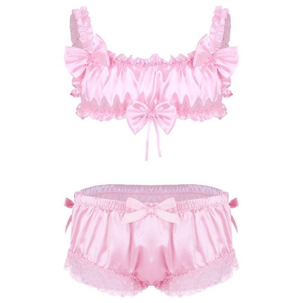 bras sets men sissy crossdressing erotic lingerie set satin frilly wire- bra with floral lace hem bowknot briefs underwea2894, Red;black
bras sets men sissy crossdressing erotic lingerie set satin frilly wire- bra with floral lace hem bowknot briefs underwea2894, Red;black