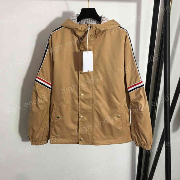 luxury designer womens jackets tb striped web panel khaki long sleeve hooded trench coat fashion brand zip jacket women clothing, Black;brown
luxury designer womens jackets tb striped web panel khaki long sleeve hooded trench coat fashion brand zip jacket women clothing, Black;brown