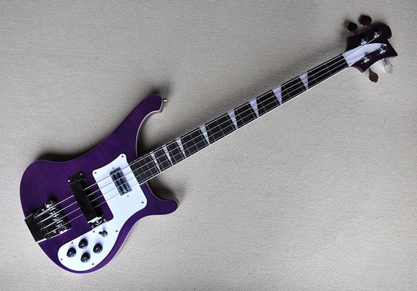 factory custom purple electric bass guitar with flame maple veneer white pickguard rosewood fingerboard white binding body and neck offer cu 
factory custom purple electric bass guitar with flame maple veneer white pickguard rosewood fingerboard white binding body and neck offer cu