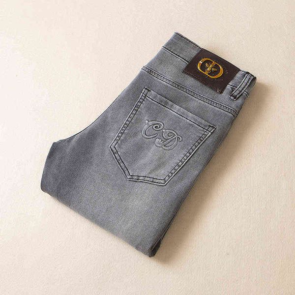 spring 2022 and summer men's grey small foot korean casual jeans slim fit fashion pants, Blue
spring 2022 and summer men's grey small foot korean casual jeans slim fit fashion pants, Blue