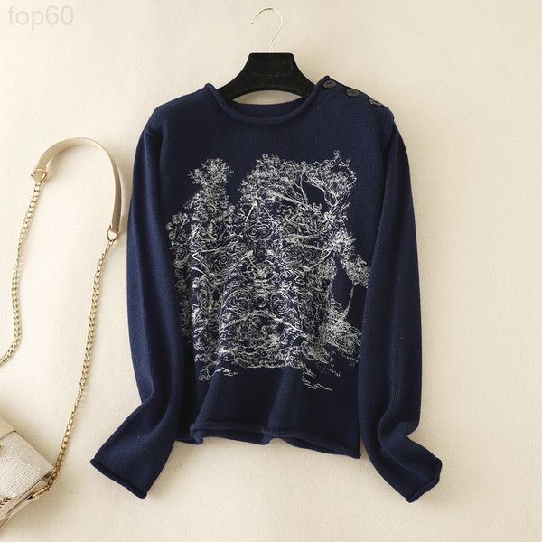 women's knits & tees designer d embroidered cashmere knitted bottomed sweater female autumn winter 2021 long sleeve epaulet curled pull, White
women's knits & tees designer d embroidered cashmere knitted bottomed sweater female autumn winter 2021 long sleeve epaulet curled pull, White
