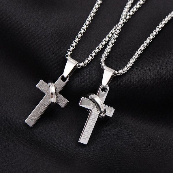 pendant necklaces simple cross with circle black sliver stainless steel chain necklace for men women cool jewelry, Silver
pendant necklaces simple cross with circle black sliver stainless steel chain necklace for men women cool jewelry, Silver