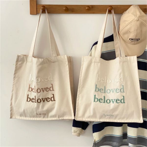 women canvas shoulder tote beloved embroidery daily shopping bags students books bag thick cotton cloth
women canvas shoulder tote beloved embroidery daily shopping bags students books bag thick cotton cloth