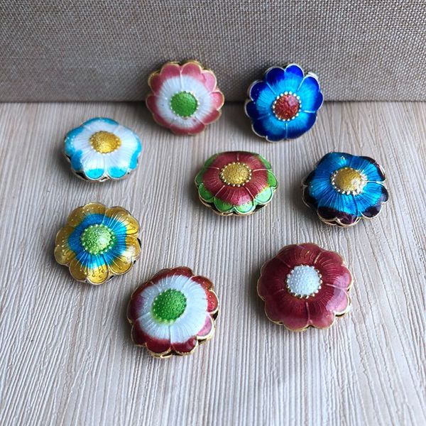 10pcs 20mm enamel flower beaded women diy cloisonne accessories jewellery making charms bracelet earrings necklace keychain, Black
10pcs 20mm enamel flower beaded women diy cloisonne accessories jewellery making charms bracelet earrings necklace keychain, Black