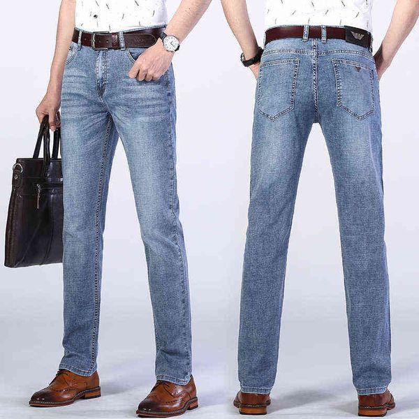 european summer jeans men's loose straight tube fashion brand light blue busin elastic casual pants
european summer jeans men's loose straight tube fashion brand light blue busin elastic casual pants