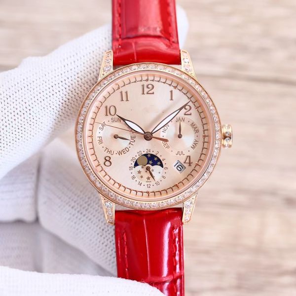 diamond watch ladies women calendar 9100 lunar phase function mechanical movement wristwatches 35mm-10mm waterproof 30m italian leather, Slivery;brown
diamond watch ladies women calendar 9100 lunar phase function mechanical movement wristwatches 35mm-10mm waterproof 30m italian leather, Slivery;brown