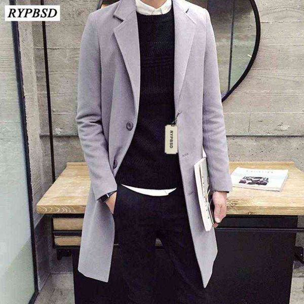 men's wool & blends fashion brand-clothing jacket men coat double-breasted pea coats long winter 2021 t220810, Black
men's wool & blends fashion brand-clothing jacket men coat double-breasted pea coats long winter 2021 t220810, Black