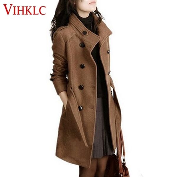 women trench woolen coat winter slim double breasted overcoat winter coats long outerwear for women plus size coat y707 201222, Black
women trench woolen coat winter slim double breasted overcoat winter coats long outerwear for women plus size coat y707 201222, Black