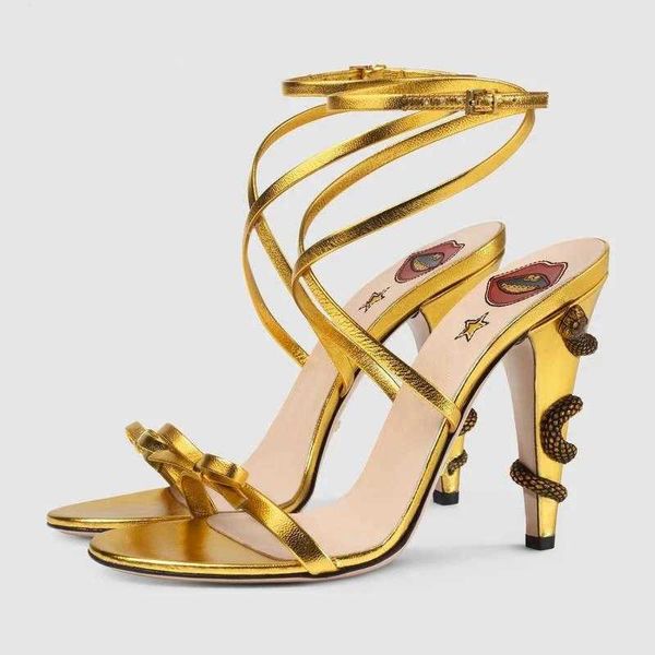 women high heels shoes gold metal snake around heel sandals ladies ankle sttap slingback gladiator shoe woman party wedding pumps, Black
women high heels shoes gold metal snake around heel sandals ladies ankle sttap slingback gladiator shoe woman party wedding pumps, Black