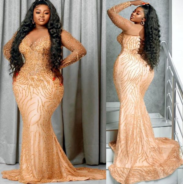 2022 plus size arabic aso ebi gold mermaid sparkly prom dresses beaded sheer neck evening formal party second reception birthday engagement, Black
2022 plus size arabic aso ebi gold mermaid sparkly prom dresses beaded sheer neck evening formal party second reception birthday engagement, Black