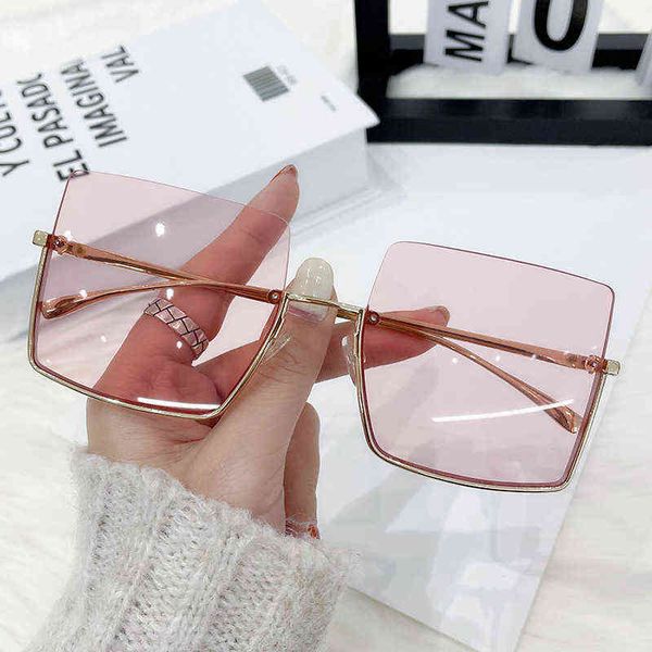 square sunglasses women rimless fashion glasses vintage brown vasos decorativos luxury gafas de sol cuadradas y220410, White;black
square sunglasses women rimless fashion glasses vintage brown vasos decorativos luxury gafas de sol cuadradas y220410, White;black