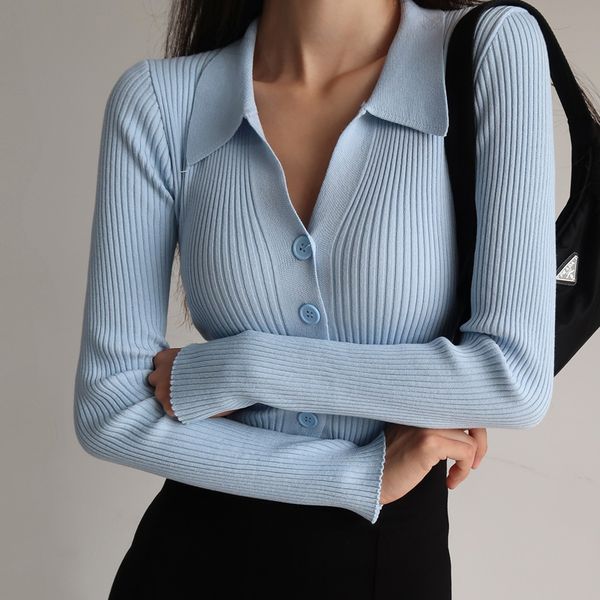 women v neck long sleeve turndown knitted cardigan sweater 2022 autumn new lapel slim slimming ladies hollow buttons, White;black
women v neck long sleeve turndown knitted cardigan sweater 2022 autumn new lapel slim slimming ladies hollow buttons, White;black