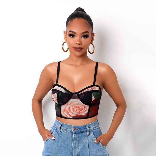 women's tanks & camis women fashion rose print crop camisole summer v-neck backless suspender vest clothes for female ladies, White
women's tanks & camis women fashion rose print crop camisole summer v-neck backless suspender vest clothes for female ladies, White