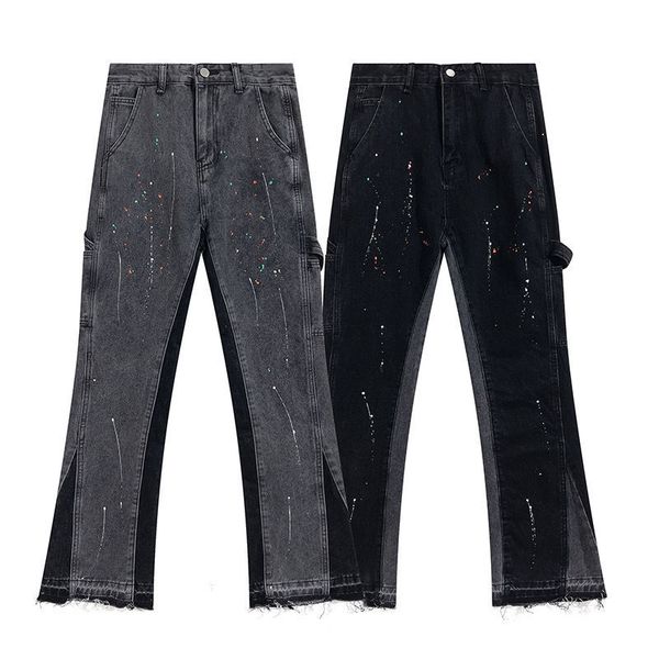 selling gd designer jeans american trendy brand gallerydept retro loose casual sweatpants classic color matching graffiti hip hop men's, Blue
selling gd designer jeans american trendy brand gallerydept retro loose casual sweatpants classic color matching graffiti hip hop men's, Blue