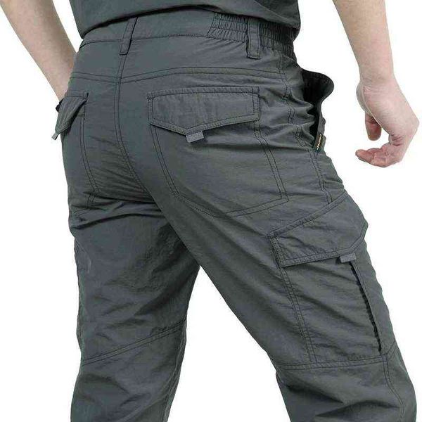 tactical pants men summer casual army military style trousers mens cargo pants waterproof quick dry trousers male bottom g220507, Black