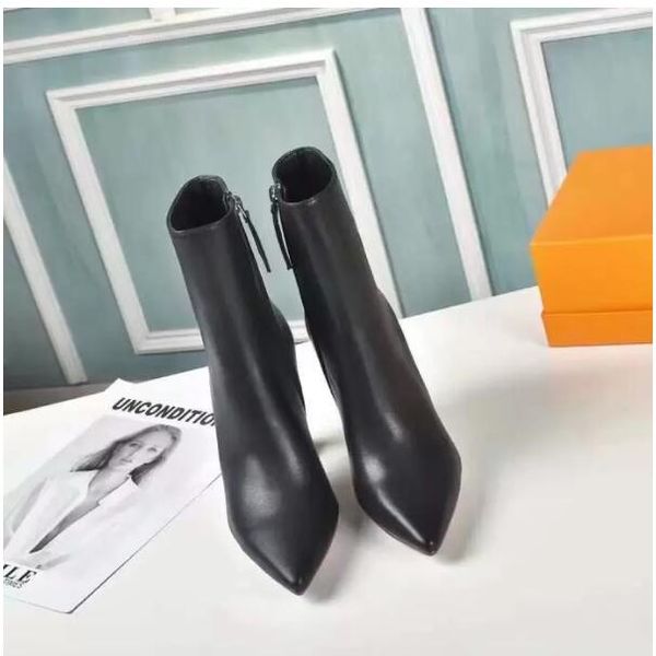 women ankle boots high heels leather designer boot pointed-toe amina muaddi crystal fashion zipper closure, Black
women ankle boots high heels leather designer boot pointed-toe amina muaddi crystal fashion zipper closure, Black
