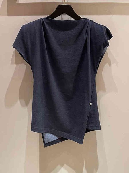 women's t-shirt french minority spring summer slim fitting short sleeve women's foreign style irregular design t-shirt ins trend, White
women's t-shirt french minority spring summer slim fitting short sleeve women's foreign style irregular design t-shirt ins trend, White