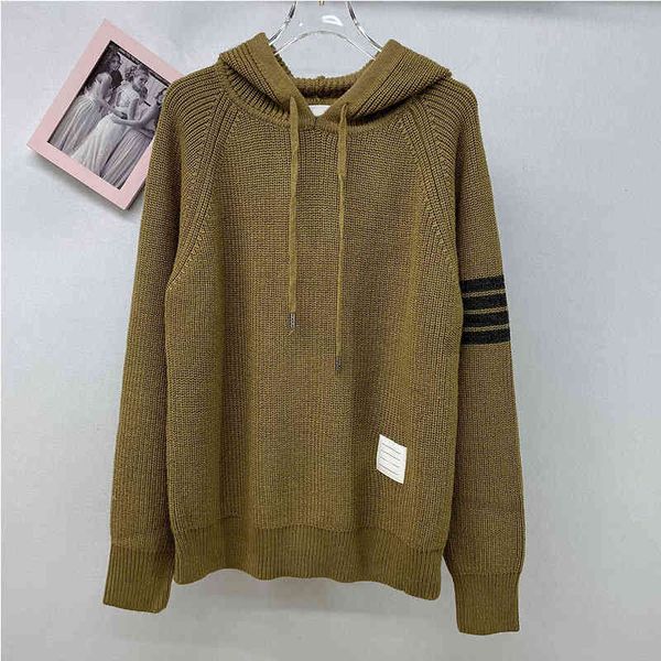 women's knits tees spring and autumn college lazy style hat shows thin tb hooded knitted sweater for women, White
women's knits tees spring and autumn college lazy style hat shows thin tb hooded knitted sweater for women, White