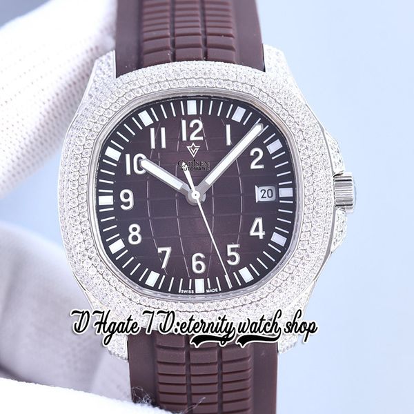 2022 sf 5167 cal.324 sfa324 automatic iced out mens watch 40mm brown texture dial stainless steel diamond inlay case rubber strap super vers, Slivery;brown
2022 sf 5167 cal.324 sfa324 automatic iced out mens watch 40mm brown texture dial stainless steel diamond inlay case rubber strap super vers, Slivery;brown