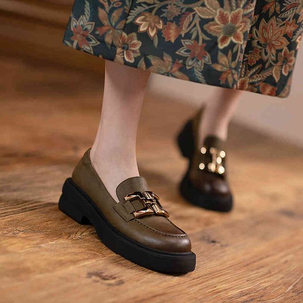 dress shoes thick soled leffer shoes women's single small leather jk autumn british metal buckle student soft sole mlog, Black
dress shoes thick soled leffer shoes women's single small leather jk autumn british metal buckle student soft sole mlog, Black
