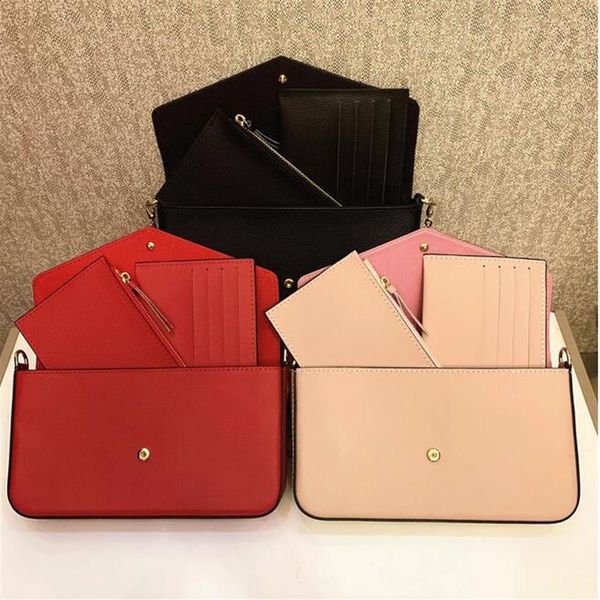 classic designer handbag pochette felicie bag genuine leather handbags shoulder clutch tote messenger shopping purse with box2553, Red;black
classic designer handbag pochette felicie bag genuine leather handbags shoulder clutch tote messenger shopping purse with box2553, Red;black