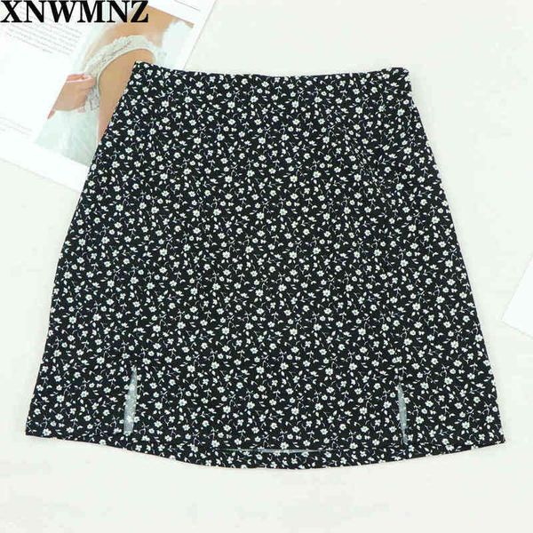 202 za harajuku white floral print black skirts womens streetwear slim women aline skirt high waist split short mini shei 210513
202 za harajuku white floral print black skirts womens streetwear slim women aline skirt high waist split short mini shei 210513