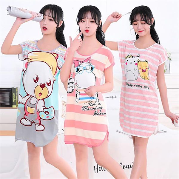 women printed cartoon sleepwear round neck lingerie cute nightdress one piece thin summer female pajamas nighty home wear, Black;red
women printed cartoon sleepwear round neck lingerie cute nightdress one piece thin summer female pajamas nighty home wear, Black;red