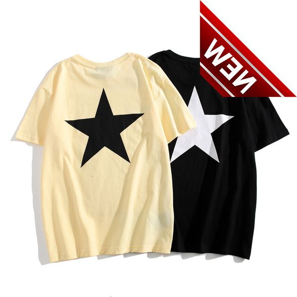 feel of god fog essentials limited five pointed star print men's and women's short sleeve t-shirt, White;black
feel of god fog essentials limited five pointed star print men's and women's short sleeve t-shirt, White;black