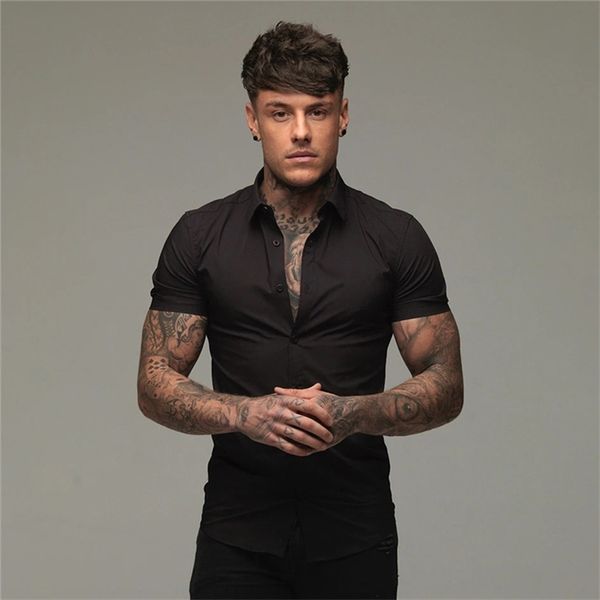 summer fashion slim fit button short sleeve shirts men casual sportswear dress shirt male hipster shirts fitness clothing 220706, White;black
summer fashion slim fit button short sleeve shirts men casual sportswear dress shirt male hipster shirts fitness clothing 220706, White;black
