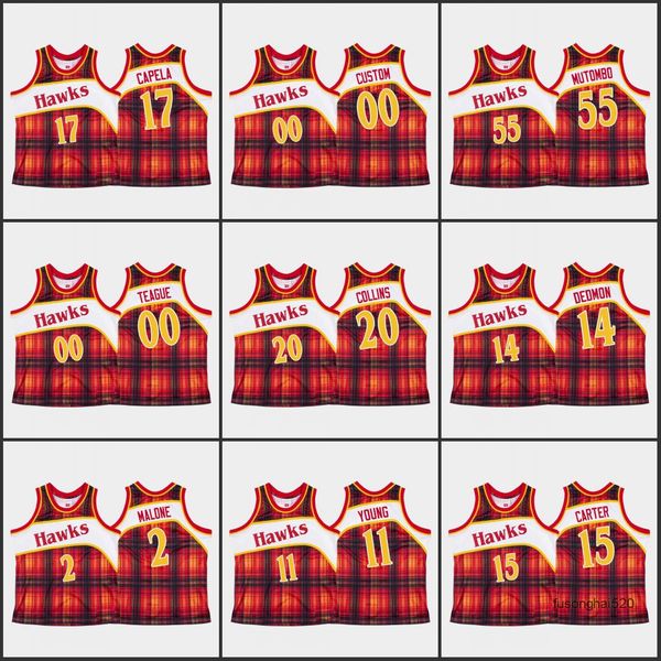 atlanta's hawks's men trae young dikembe mutombo vince carter jeff teague clint capela custom classics red jersey, Black
atlanta's hawks's men trae young dikembe mutombo vince carter jeff teague clint capela custom classics red jersey, Black