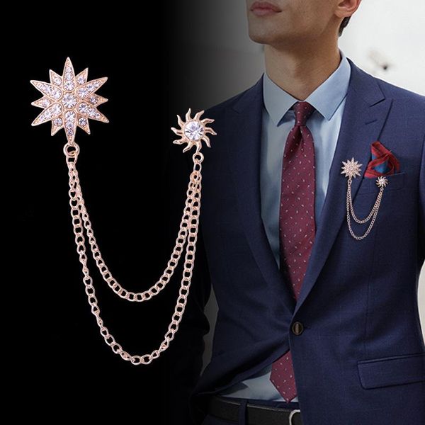 pins, brooches korean metal crystal star brooch men's suit shirt collor pin rhinestone tassel chain badge fashion jewelry accesso, Gray
pins, brooches korean metal crystal star brooch men's suit shirt collor pin rhinestone tassel chain badge fashion jewelry accesso, Gray