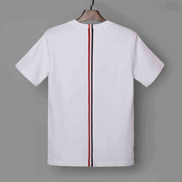 back tricolor ribbon contrast tb round neck short sleeve t-shirt fashion trend designer classic men and women outdoor leisure sports jogging, White;black
back tricolor ribbon contrast tb round neck short sleeve t-shirt fashion trend designer classic men and women outdoor leisure sports jogging, White;black