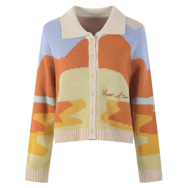 women's knits tees autumn lapel long sleeve loose short sweater jacket ocean dolphin jacquard knit cardigan women bfc7, White
women's knits tees autumn lapel long sleeve loose short sweater jacket ocean dolphin jacquard knit cardigan women bfc7, White