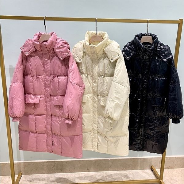 women oversized hooded down jacket winter warm 90% white duck down coat female long loose down parka snow overcoat y201026, Black
women oversized hooded down jacket winter warm 90% white duck down coat female long loose down parka snow overcoat y201026, Black