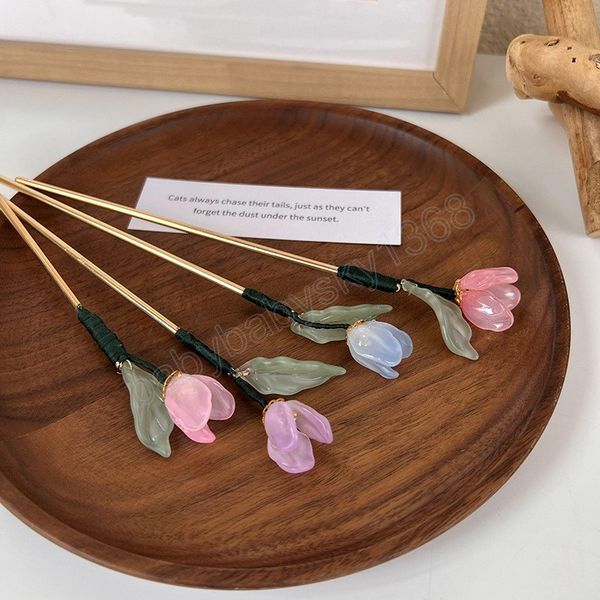 romantic tulip hairpin chinese style hair sticks vintage metal flower hair fork diy headwear hanfu hair accessories, Slivery;white
romantic tulip hairpin chinese style hair sticks vintage metal flower hair fork diy headwear hanfu hair accessories, Slivery;white