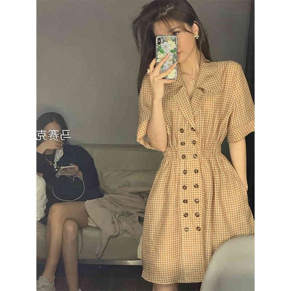 casual dresses 2022 tea break french small v-neck temperament sweet waist check shirt dress women's summer wu55, Black;gray
casual dresses 2022 tea break french small v-neck temperament sweet waist check shirt dress women's summer wu55, Black;gray