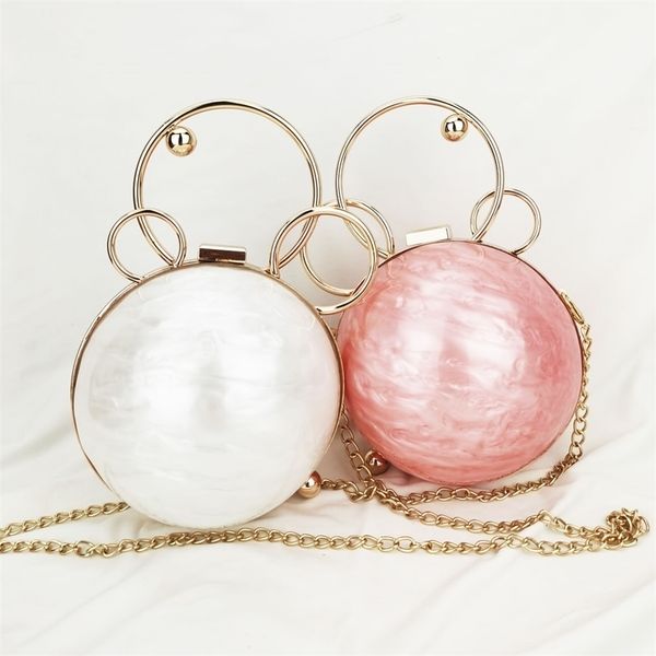 luxury pearl women handbags white pink acrylic clutch metal round wristlets lovely shoulder bags messenger bag 220622
luxury pearl women handbags white pink acrylic clutch metal round wristlets lovely shoulder bags messenger bag 220622